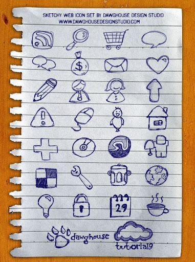 30 Free Hand Drawn Icon Sets 