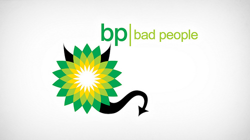 The 

rebranded BP Logo - Greenpeace ( oil spill )