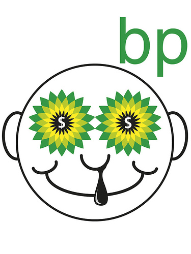 The 

rebranded BP Logo - Greenpeace ( oil spill )
