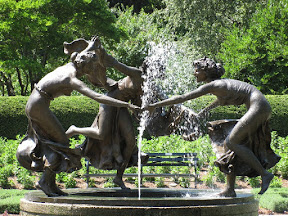 Fountain named the Three Dancing Maidens in Conservatory Garden