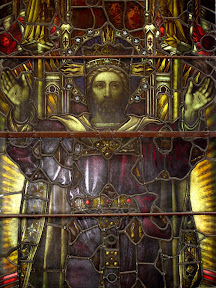 Stained Glass of Jesus Christ at Manhattan Mall Stained Glass of Jesus Christ at Manhattan Mall