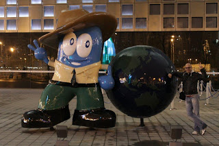 LTR: Expo Mascot, Globe, Anthony
