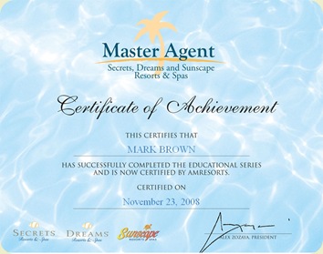 Master Agent Certificate