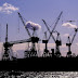 DSC06280.JPG, Hambourg. Grues. (avec oiseau)., Hambourg. 26 et 30 août 2009