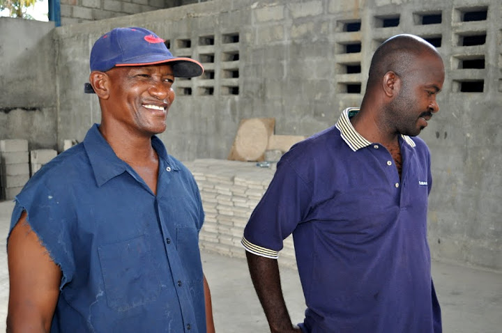Exilio (L) and Osmane, two skilled craftsmen and entrepreneurs at Ecole Atelier.