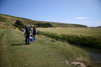 Hiking to the campsite