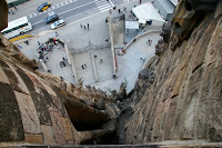 Looking down Sagrada Familia