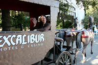 Kristy enjoying a coach ride