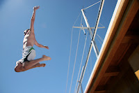 Gerrod jumping from the boat