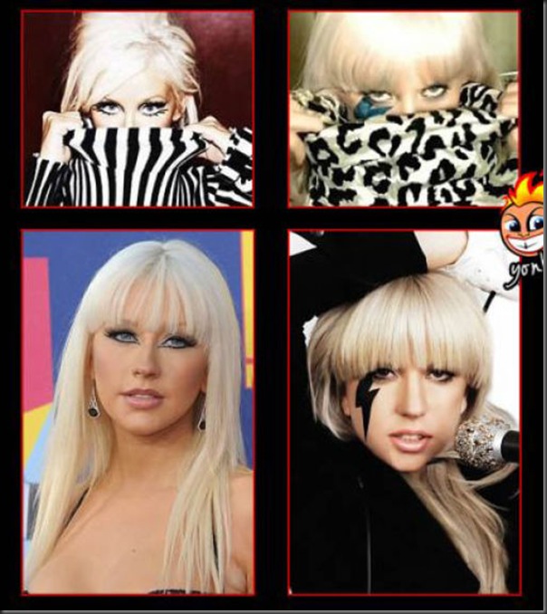 Encontre as diferenças entre Christina Aguilera e Lady Gaga (2)
