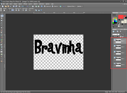 4 layers e 1 vector
