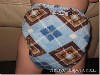 rumpsack diaper back on baby
