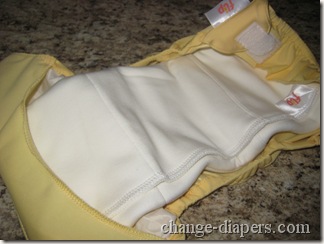 flip organic insert in diaper small setting