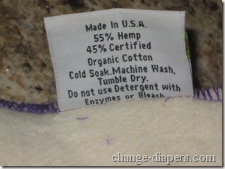 hemp organic cotton blend prefold