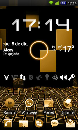 GO Launcher Theme Black Orange