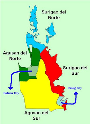 caraga map