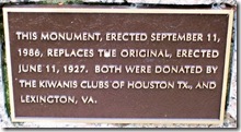 Monument Plaque Sam Houston