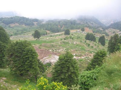 le sentier nous donnait une vue plongeante