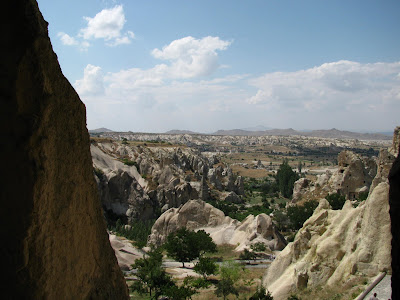 un paysage peuplé de roches biscornues