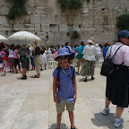 Emma at the wailing wall, Jerusalem