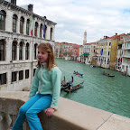 Emma on Rialto Bridge, Venice