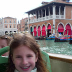Emma on the vaporetto to Murano