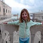 Emma with her glass necklace from Murano.