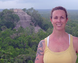 Tink deep in the mexican jungle in the ruins of Calakmul.  (1999)