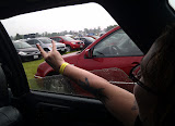 Rawk n Roool!        Um. yeah.   From the back seat of a Subaru.