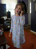 Lily on the phone with gaga