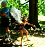 Emma throws one at the cameraman.