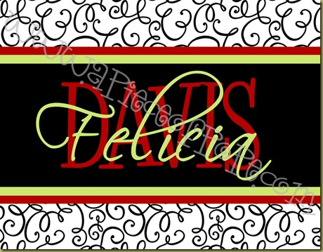 Swirl Red Green Note Card