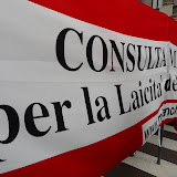 Lo striscione della Consulta