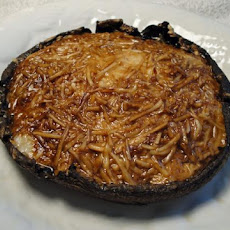 Cheese Stuffed Portobello Mushrooms With a Balsamic Glaze