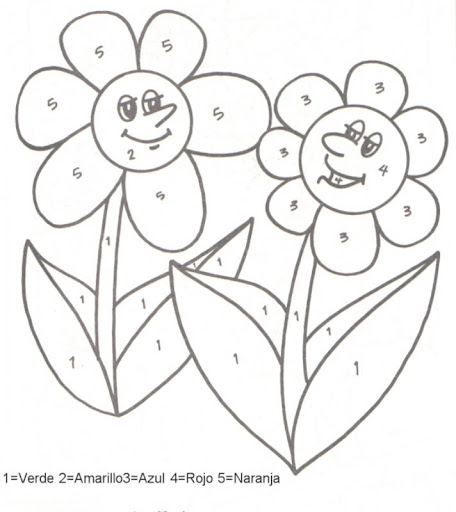 flores para colorear animadas