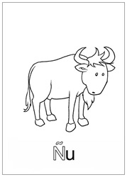 Animales+Con+La+Letra+N alfabeto en español para colorear. Colorear abecedario con la letra ...