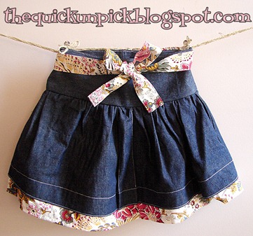 twirly denim skirt