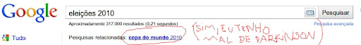 resultado eleições 2010 no Google