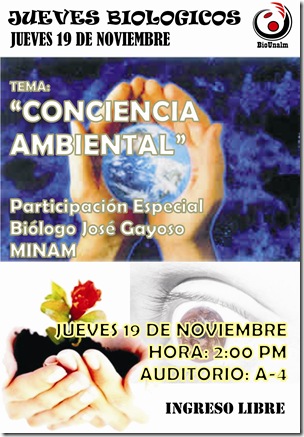 JUEVES BIOLOGIO CONCIENCIA AMBIENTAL COLOR