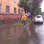 überflutete Straßen in Irkutsk