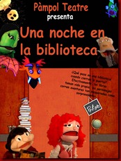 cartel una noche biblioteca