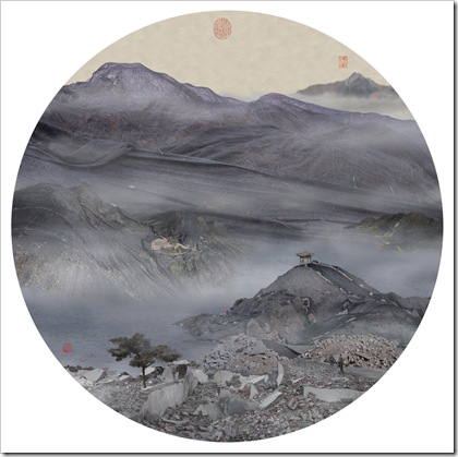 Autumn mist in the mountain with winding streams (2007)