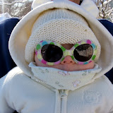 Stylin' during our walk following the Blizzard of 2010. (February)