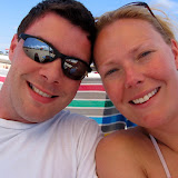 Scott and Stephanie on the beach in Nags Head, North Carolina.