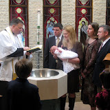 Baptism with the Godparents. (March)