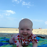 At the beach. (June)