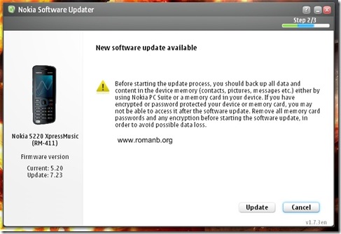 nueva actualizacion nokia 5220