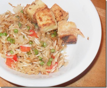 general tso tofu and fried rice