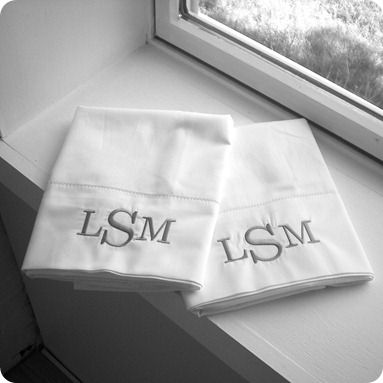 Custom Monogrammed Pillow Cases