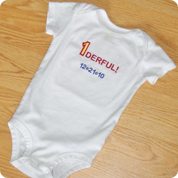 Custom Embroidered Onesie by SewBeans